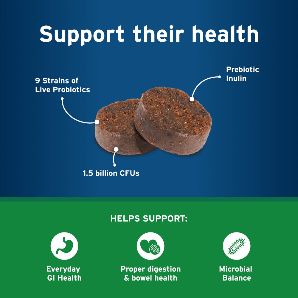 Pet Protect Digestive Health supplement ingredient panel on the package.
