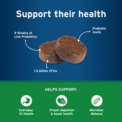 Pet Protect Digestive Health supplement ingredient panel on the package.