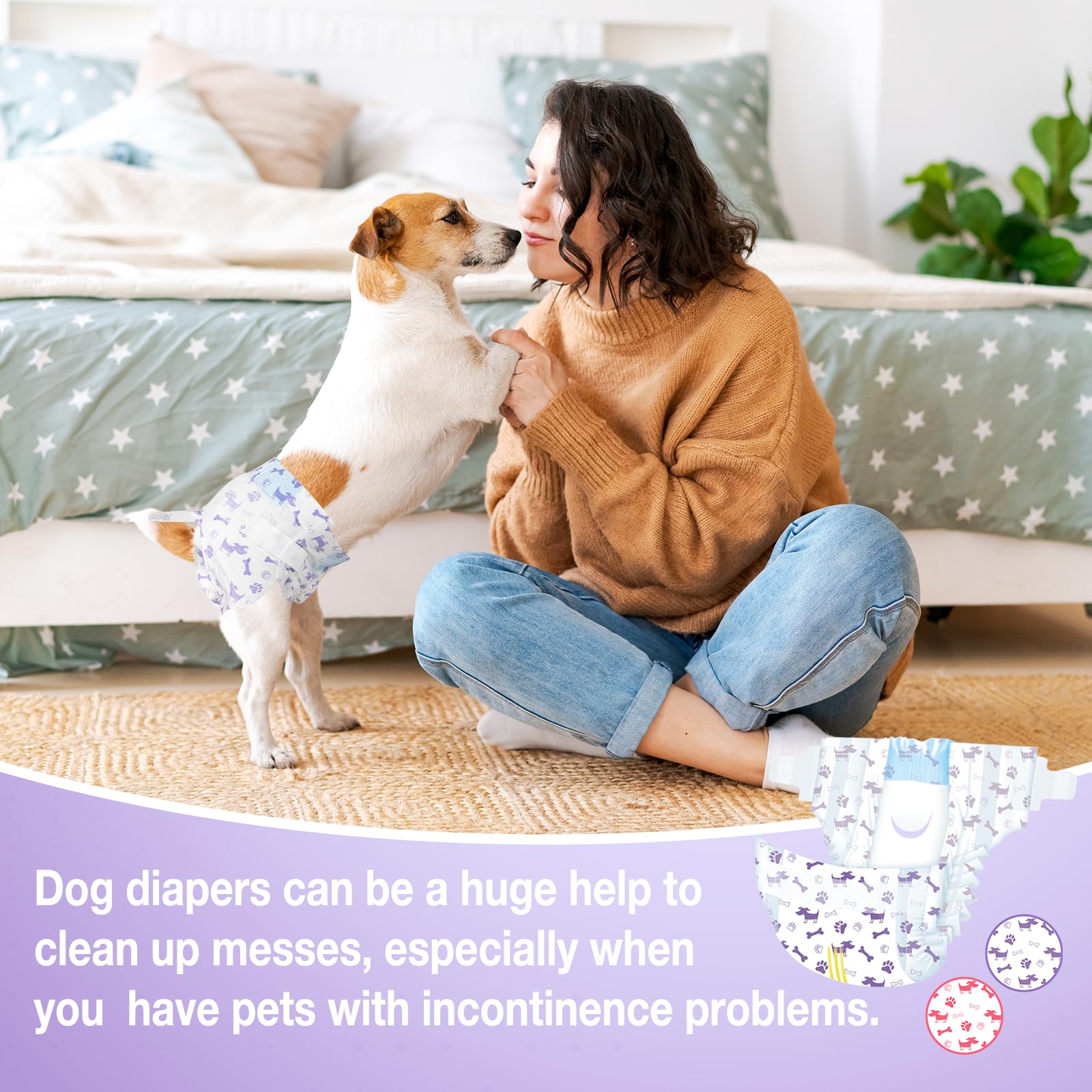 Pet Soft female dog diaper absorbent core shown in detail.