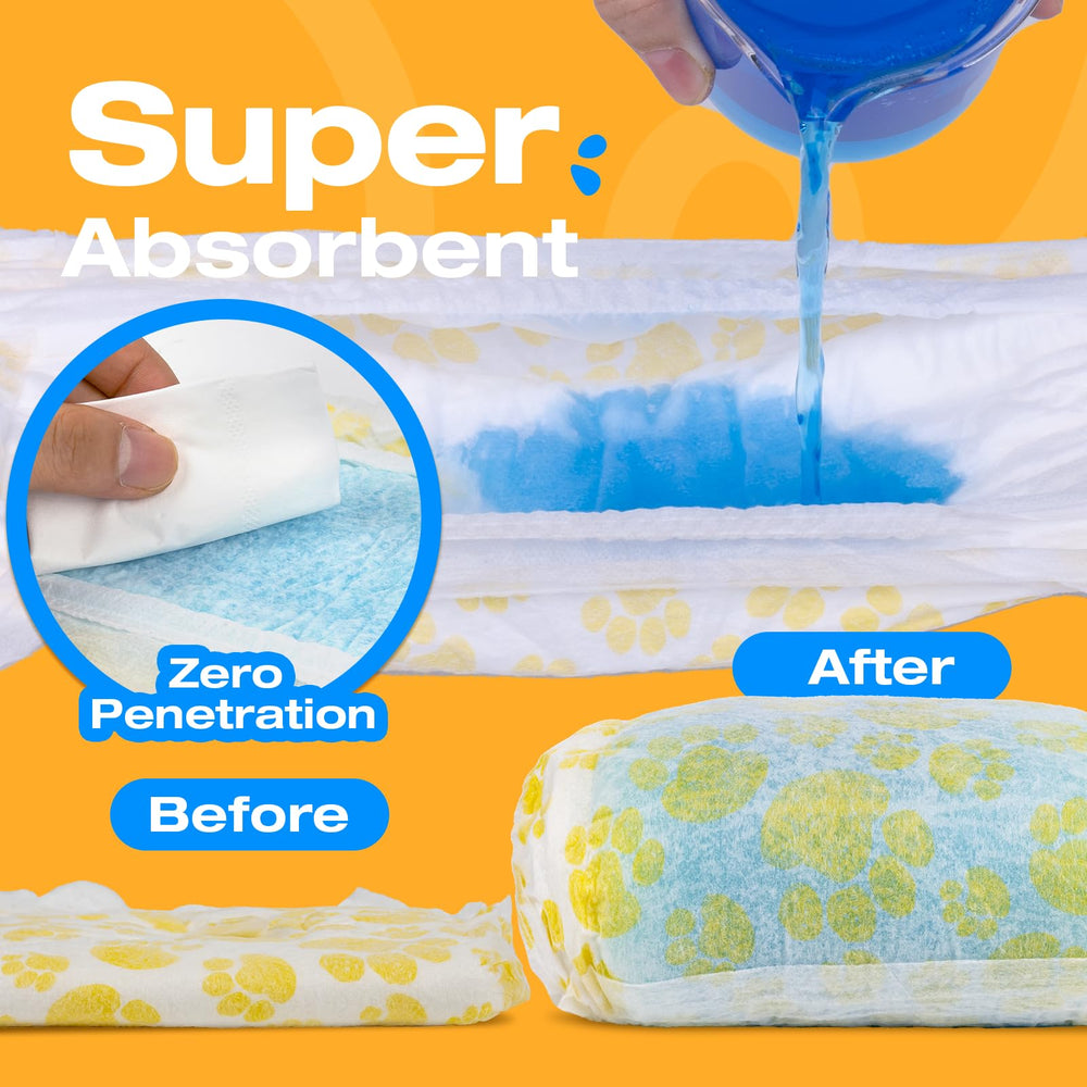 Pet Soft female dog diaper absorbent core shown in detail.