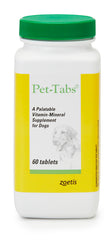 Pet-Tabs dog multivitamin shown in a front-facing product view.