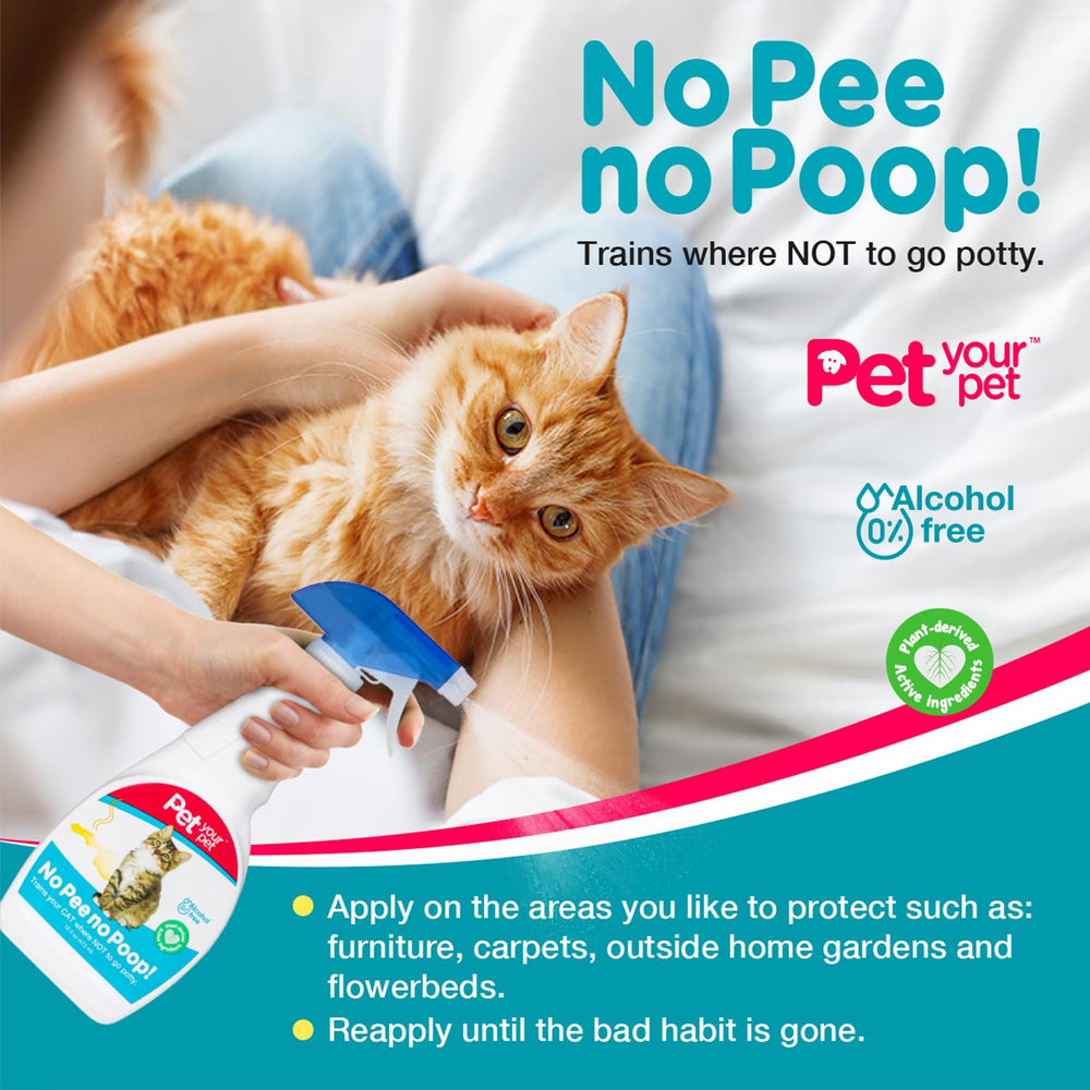 PET YOUR PET Cat Potty Training Spray for a kitten litterbox training routine.