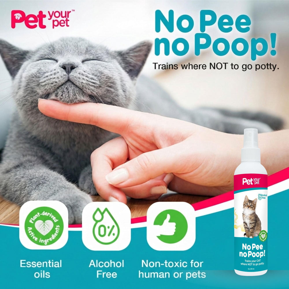 PET YOUR PET cat potty training spray shown for use on upholstery.