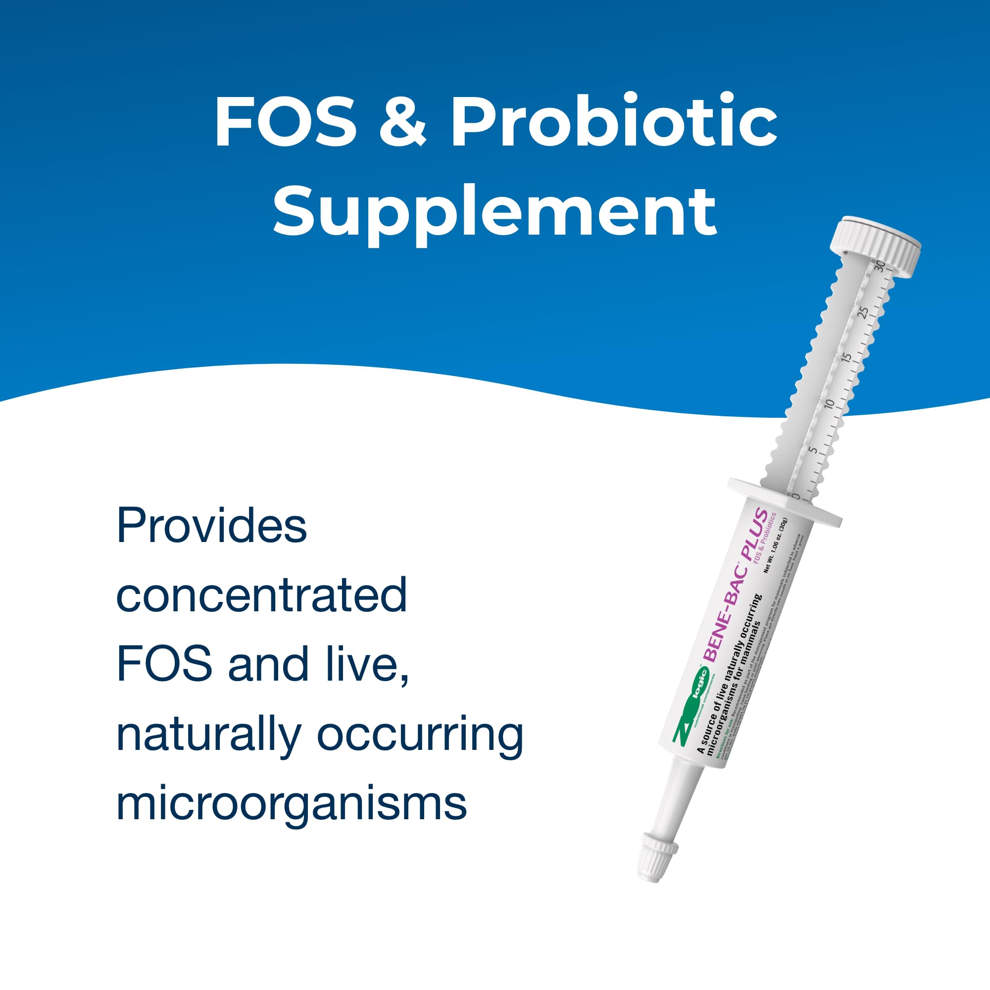 PetAg Bene-Bac Plus prebiotic gel shown in a close-up product view.