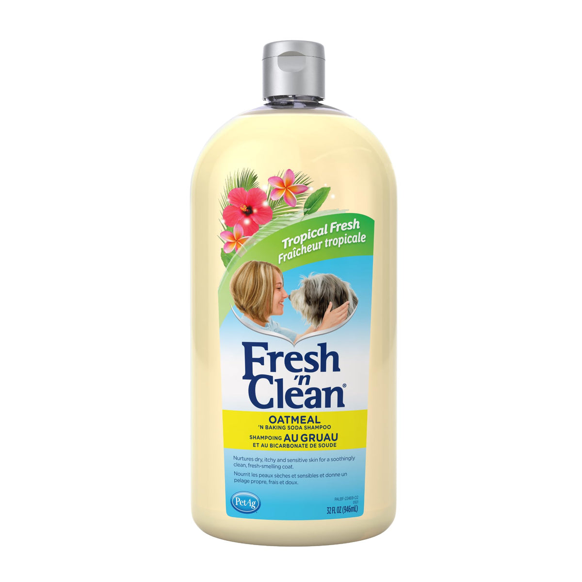 PetAg dog shampoo shown from the front for a clear view of the product.