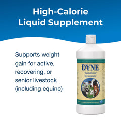 PetAg Dyne supplement label shown in close-up.