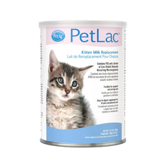 PetAg PetLac kitten milk replacement powder shown from the front of its package.