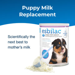 PetAg puppy milk replacer shown prepared after mixing with warm water.