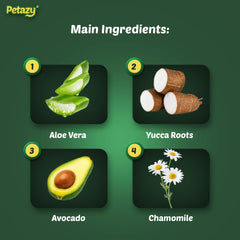 Petazy Pet Wipes featuring a plant-based ingredient blend.