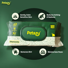 Close-up of the thick, plush texture of Petazy Pet Wipes.