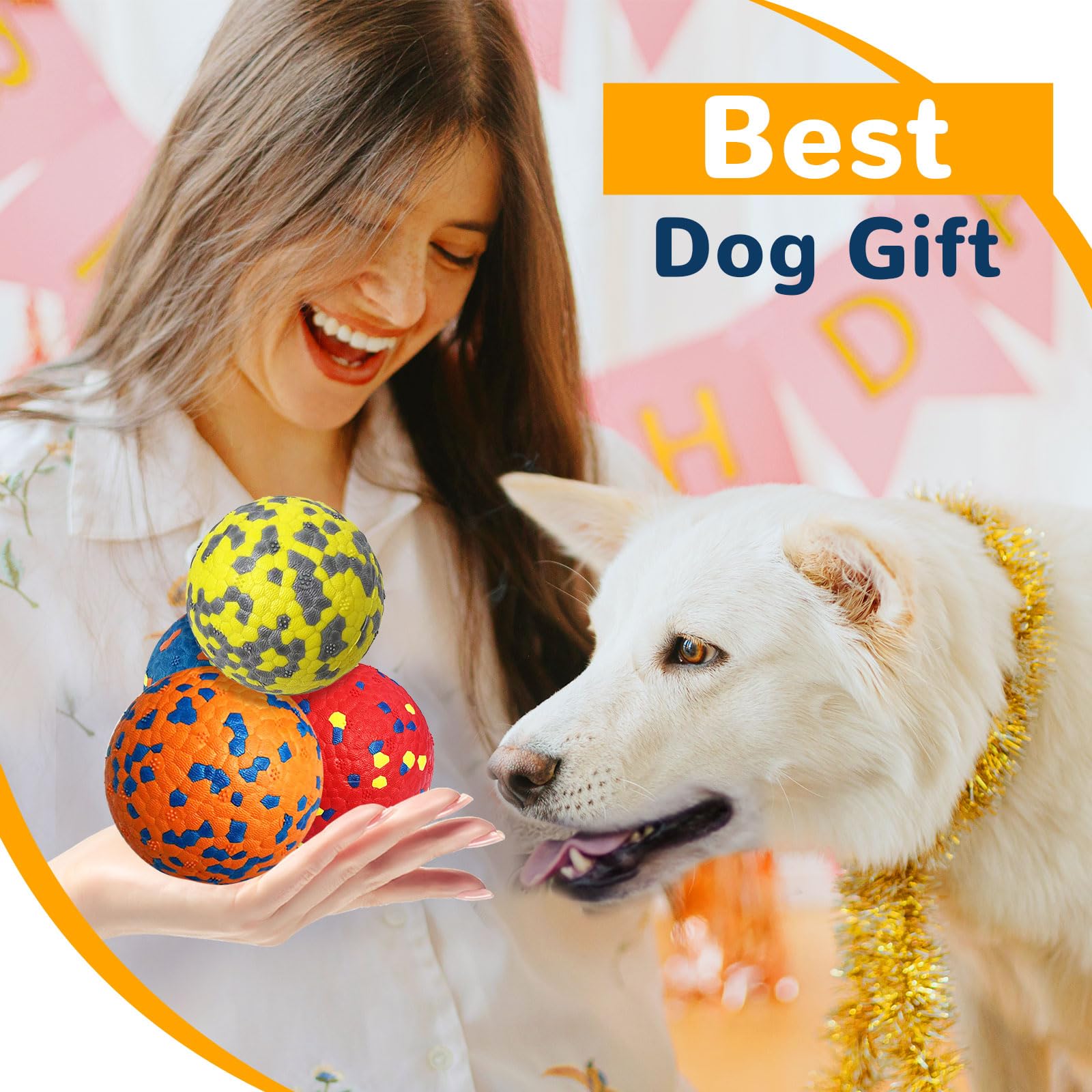 Alternate angle showing the shape of a Petcare dog ball.