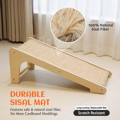 PETKARAY Cat Scratcher shown at an angle as a sloped scratching ramp.