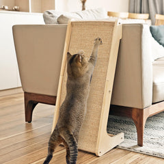 PETKARAY Cat Scratcher shown from the front with its sisal ramp surface.
