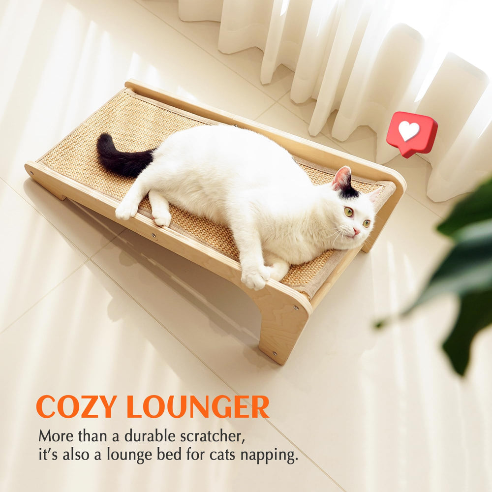 PETKARAY Cat Scratcher detail showing its wooden structure.