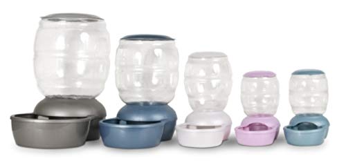 Petmate Replendish feeder with the base and bottle separated for cleaning.
