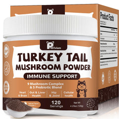 Petrivium Turkey Tail Mushroom powder supplement shown from the front.