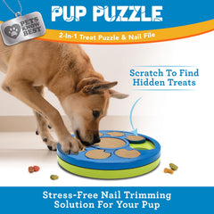 Pets Know Best Pup Puzzle dog nail file abrasive surface shown close up.