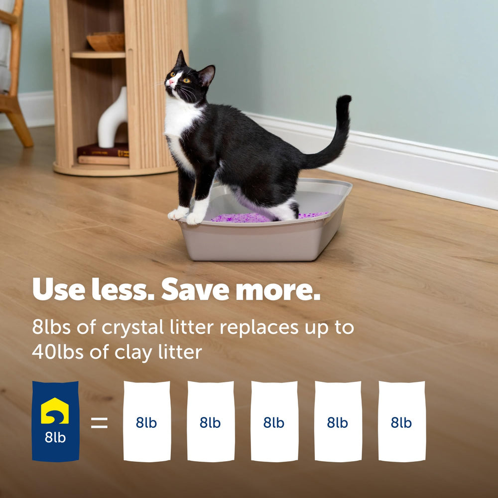 Back of the PetSafe ScoopFree Crystal Cat Litter bag.
