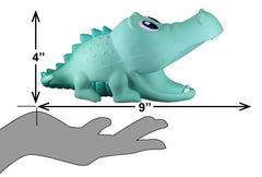 PetSport Naturflex Large Alligator detail highlighting its built-in squeaker.
