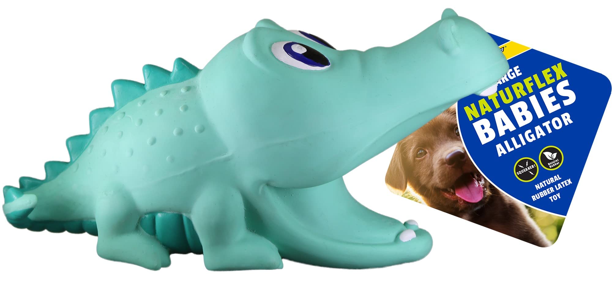 PetSport Naturflex Large Alligator close-up showing its soft, lifelike texture.