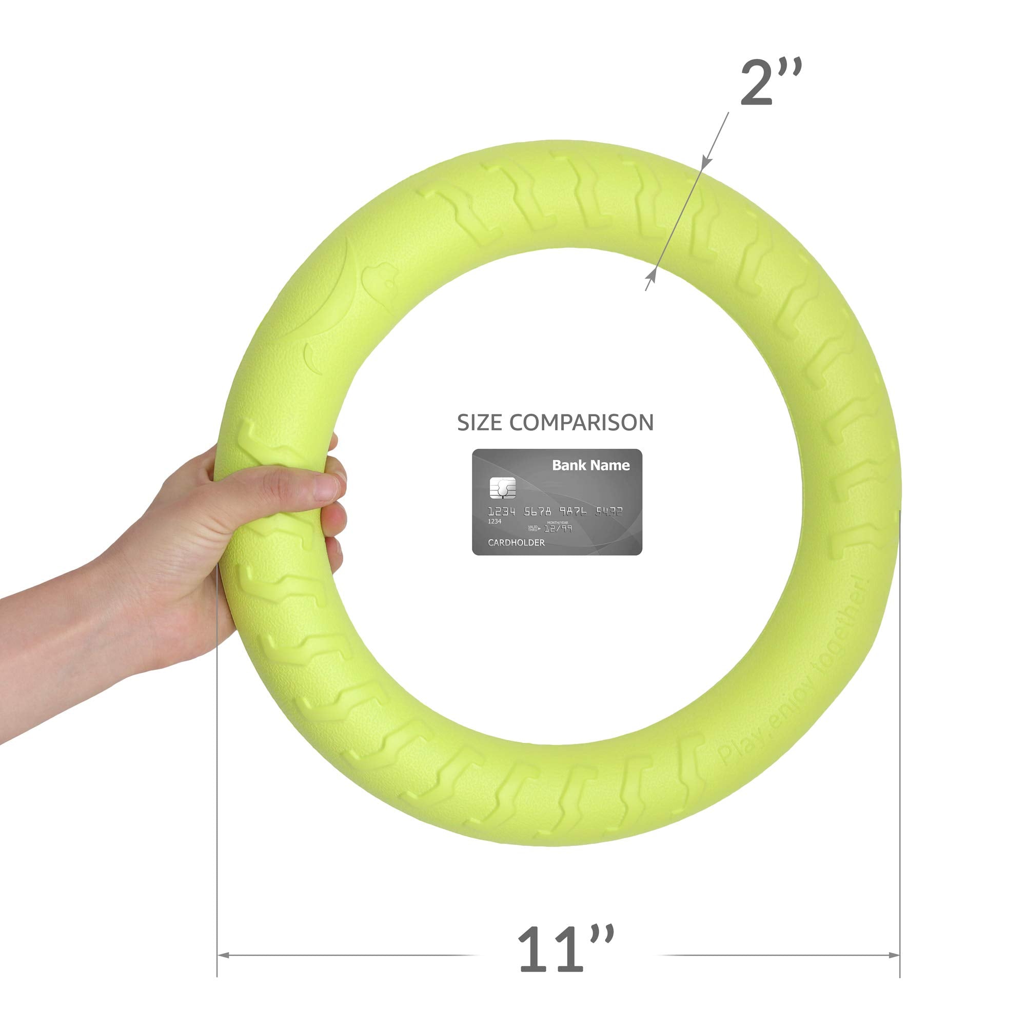 PetSpy Dog Ring Toy shown in its small and large size options.