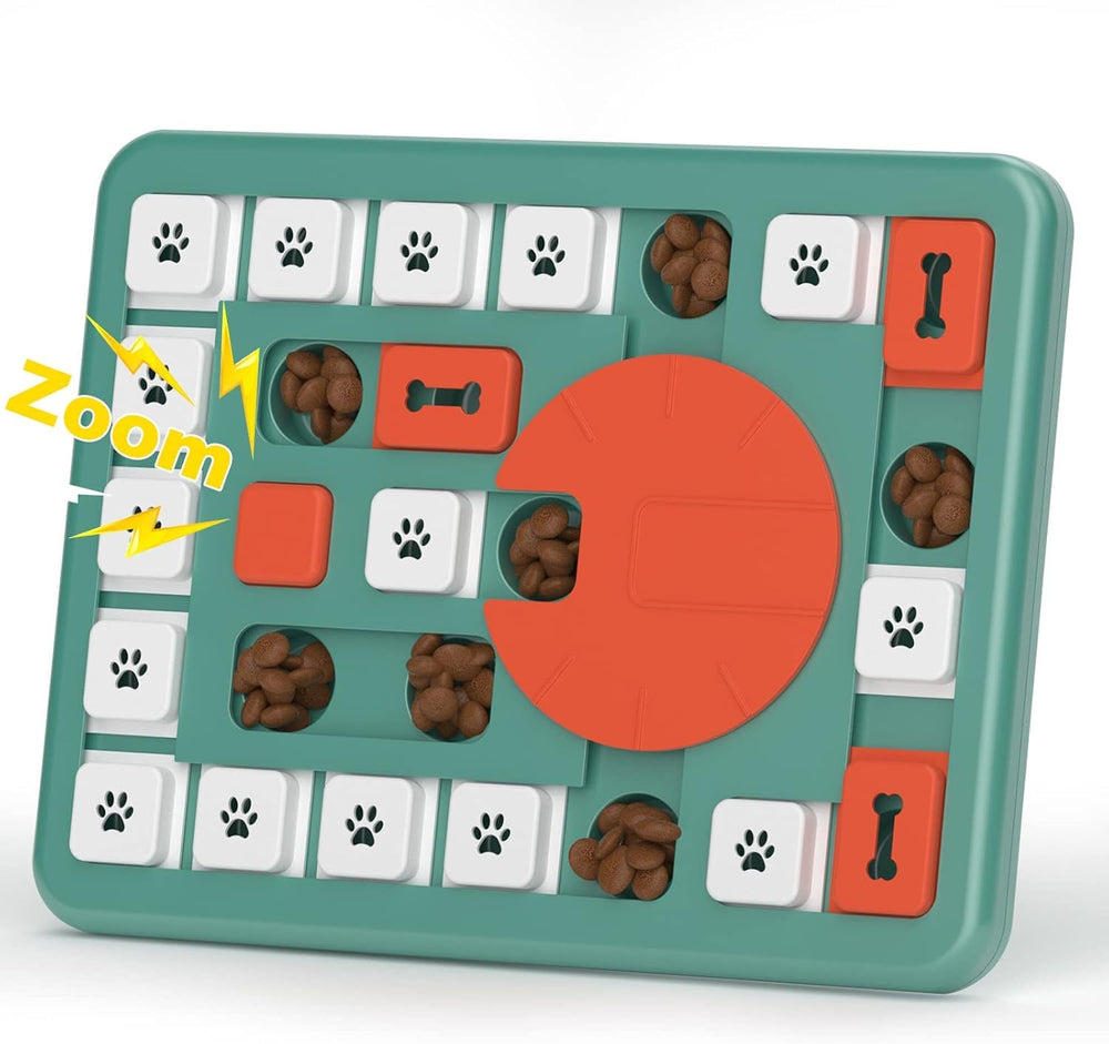 PETSTA Dog Puzzle Toy shown from the front as a treat-dispensing enrichment game.