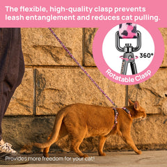 PetThem cat harness set shown in yellow and pink color options.