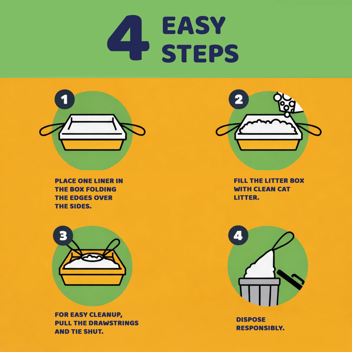 Pettiny cat litter liner highlighting its partially recycled materials.