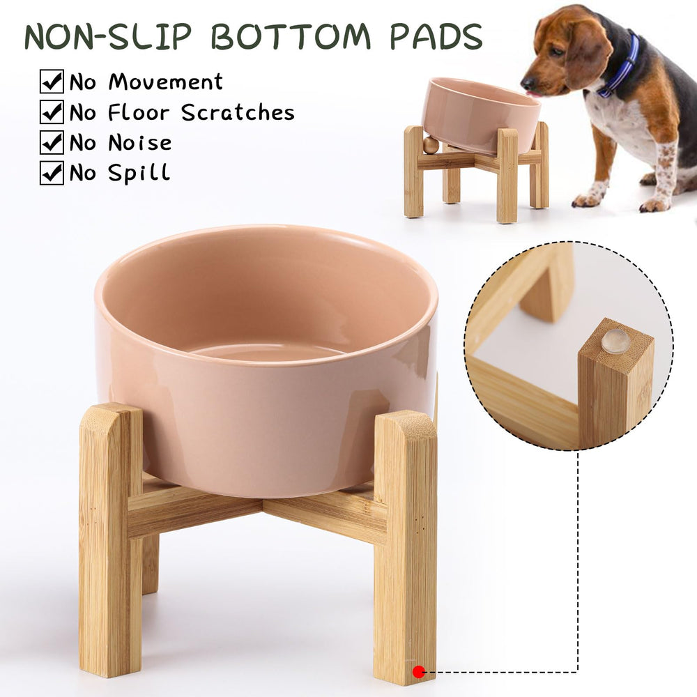 Petygooing ceramic pet bowl showing the slanted interior where food gathers.