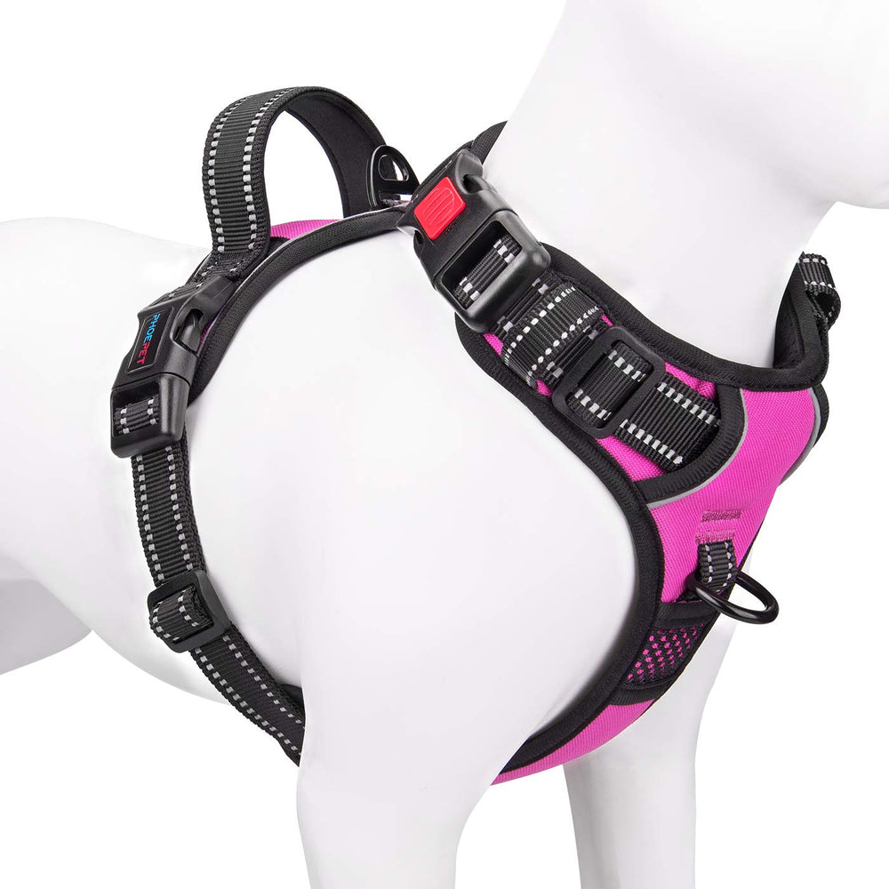 PHOEPET dog harness shown from the front to display its overall design.