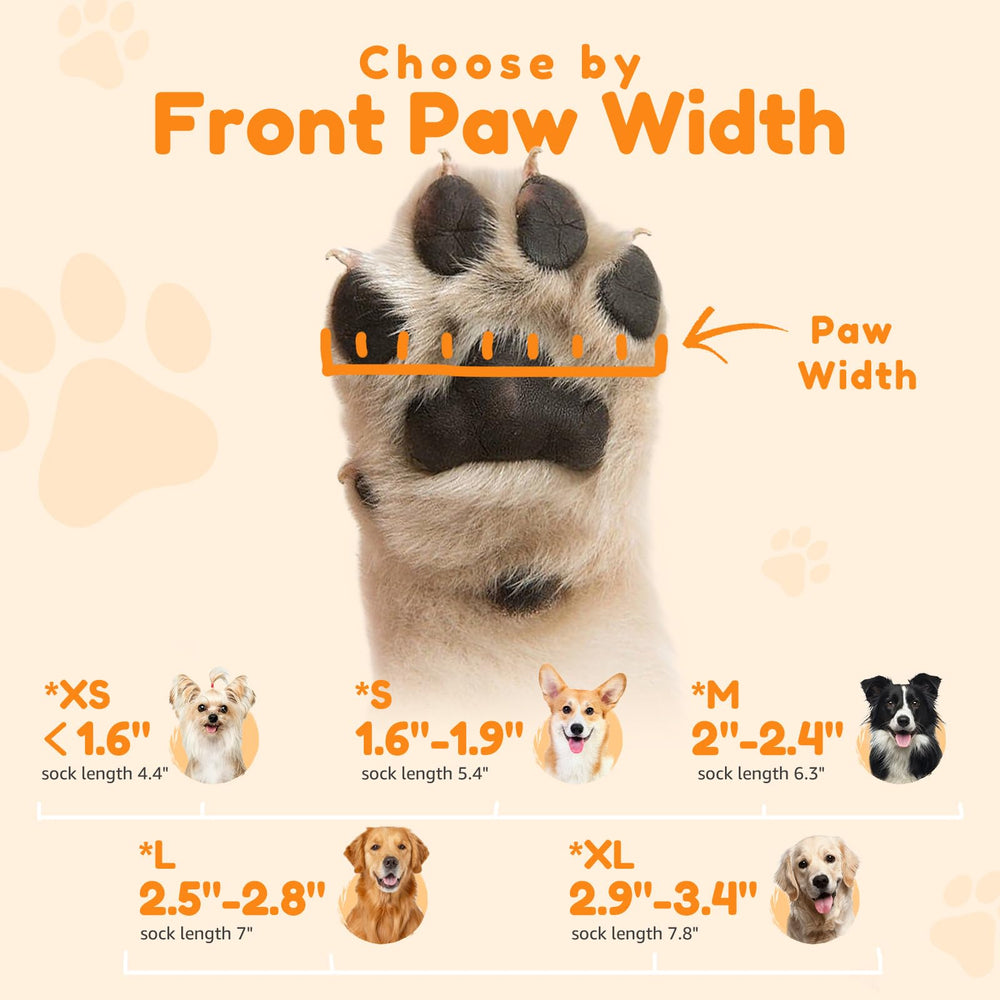 PICK FOR LIFE dog socks with fastening straps for stair climbing.