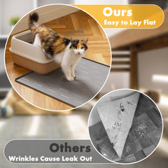Pieviev silicone cat litter mat detail showing the raised edges.