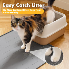 Pieviev silicone cat litter mat close-up showing its raised litter-catching pattern.