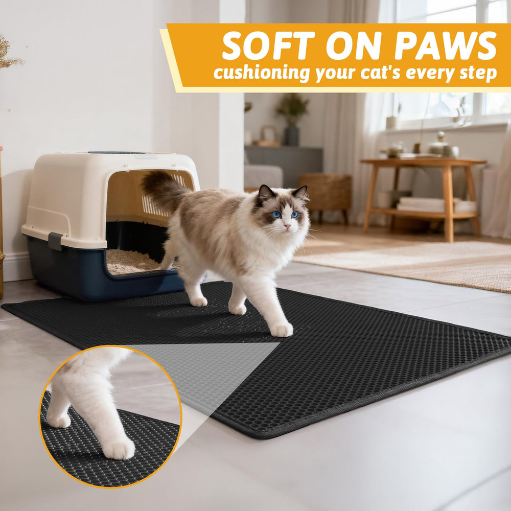 Pieviev Litter Mat waterproof bottom layer shown in detail.