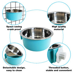 PINVNBY Rabbit Litter Box stainless steel bowl interior shown close up.