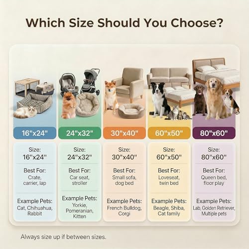 Beige color option of the PJYuCien dog blanket.