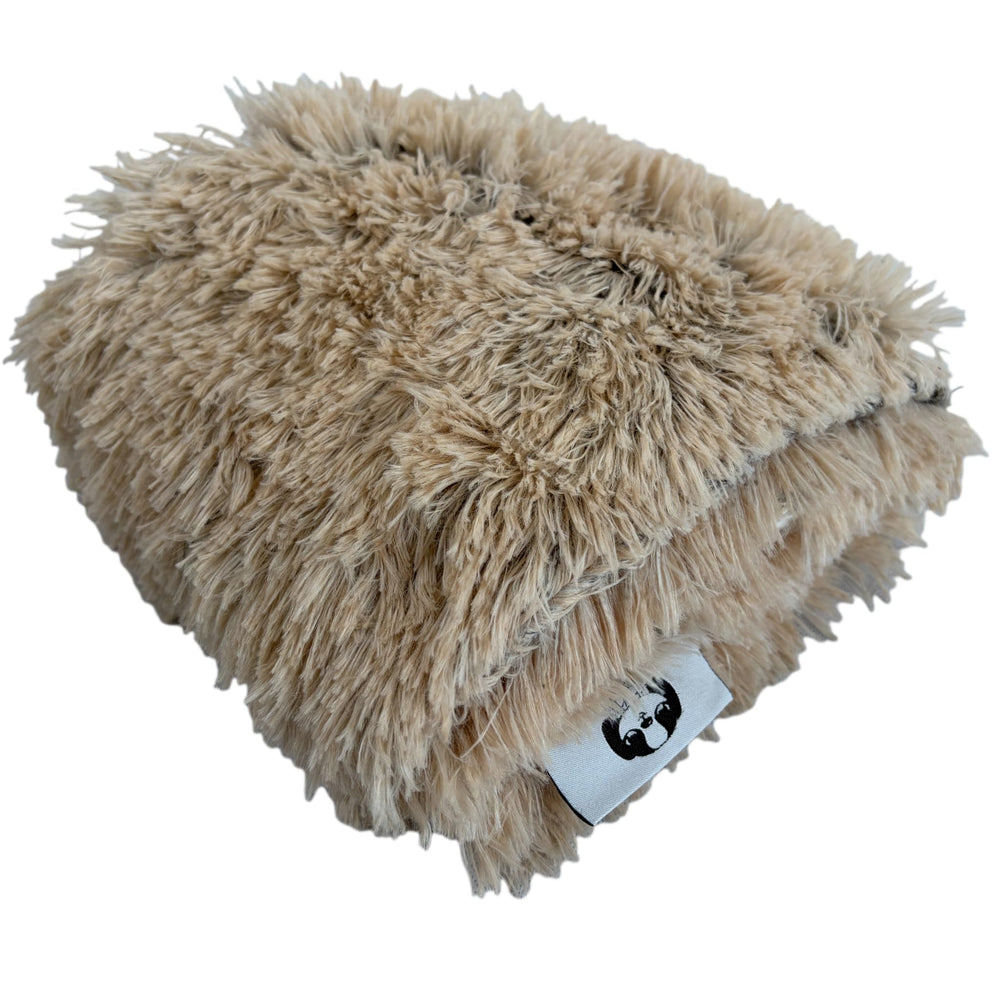 PJYuCien dog blanket shown from the front in beige.