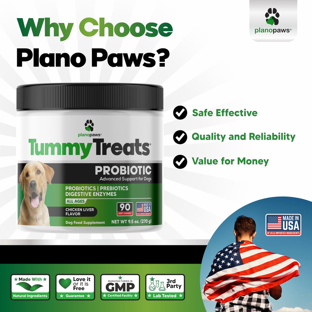 A dog taking a planopaws dog probiotic chew by hand.