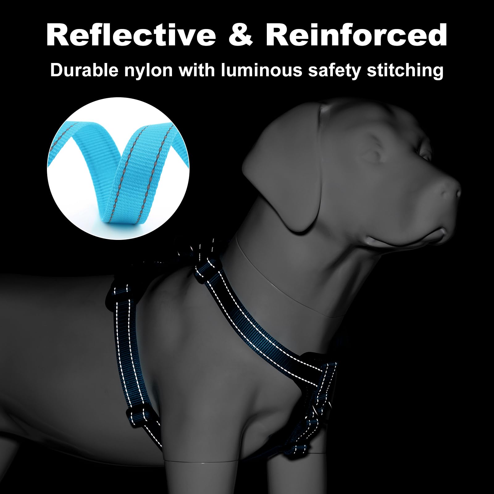 PLUTUS PET dog harness detail showing adjustable straps.