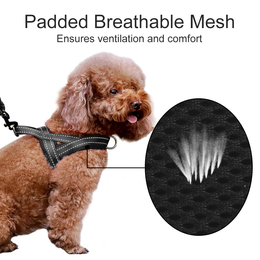 PLUTUS PET dog harness back view highlighting the O-ring leash attachment.