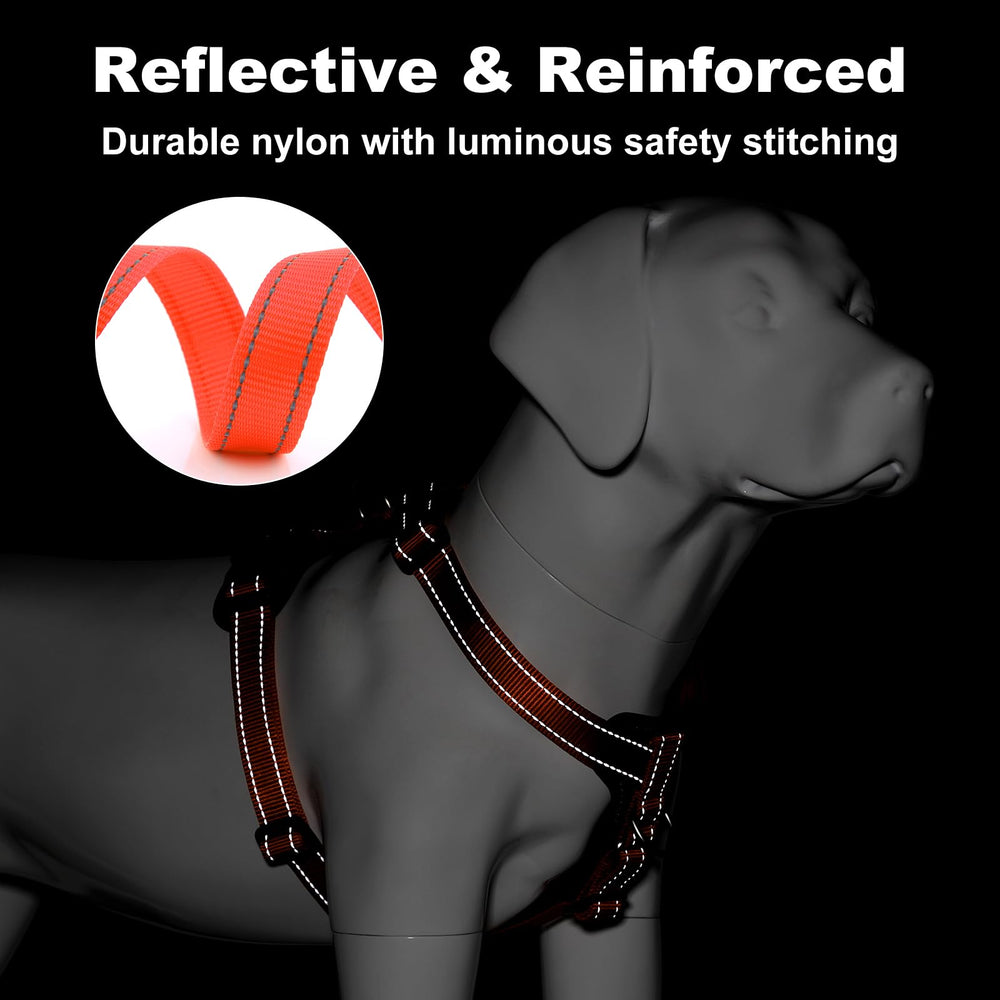 PLUTUS PET dog harness front metal D-ring for training walks.