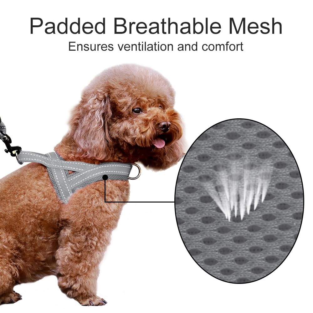 PLUTUS PET dog harness padded breathable mesh detail.