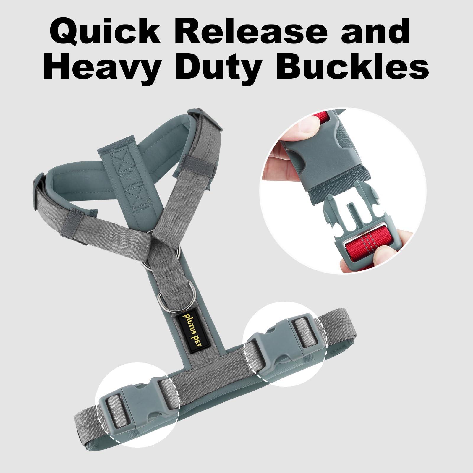 PLUTUS PET dog harness showing its Y-shaped strap design.