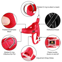 PLUTUS PET No-Pull Dog Harness chest strap and front D-ring close-up.