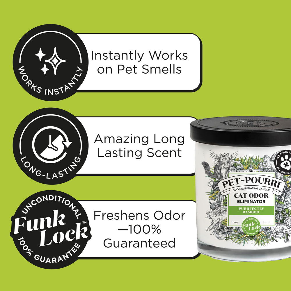 Poo-Pourri cat deodorizer candle wax shown from above.