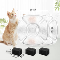 Detail of a Porens cat fountain replacement filter pre-filter sponge.
