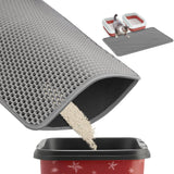 Powools cat litter mat shown from the front in grey.