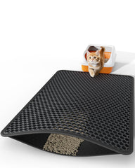 Powools cat litter mat shown from the front with its double-layer design.