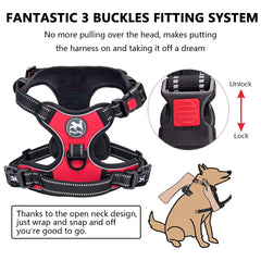 PoyPet large dog harness front leash attachment point.