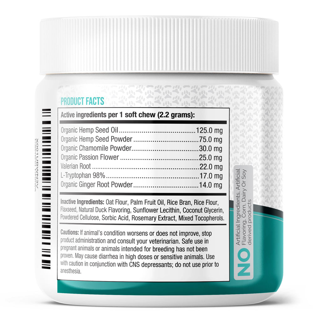 PREMIUM CARE Calming Chews shown close up to highlight the soft-chew form.